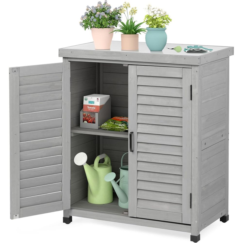 Outdoor Storage Cabinet & Pott - Outdoor Furniture Bench 评论和价格