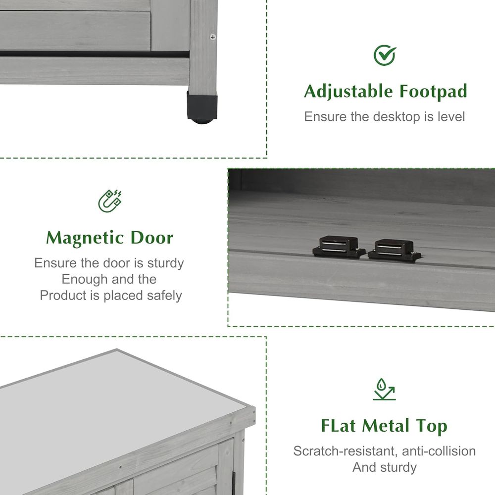 Outdoor Storage Cabinet & Pott - Outdoor Furniture Bench 评论和价格