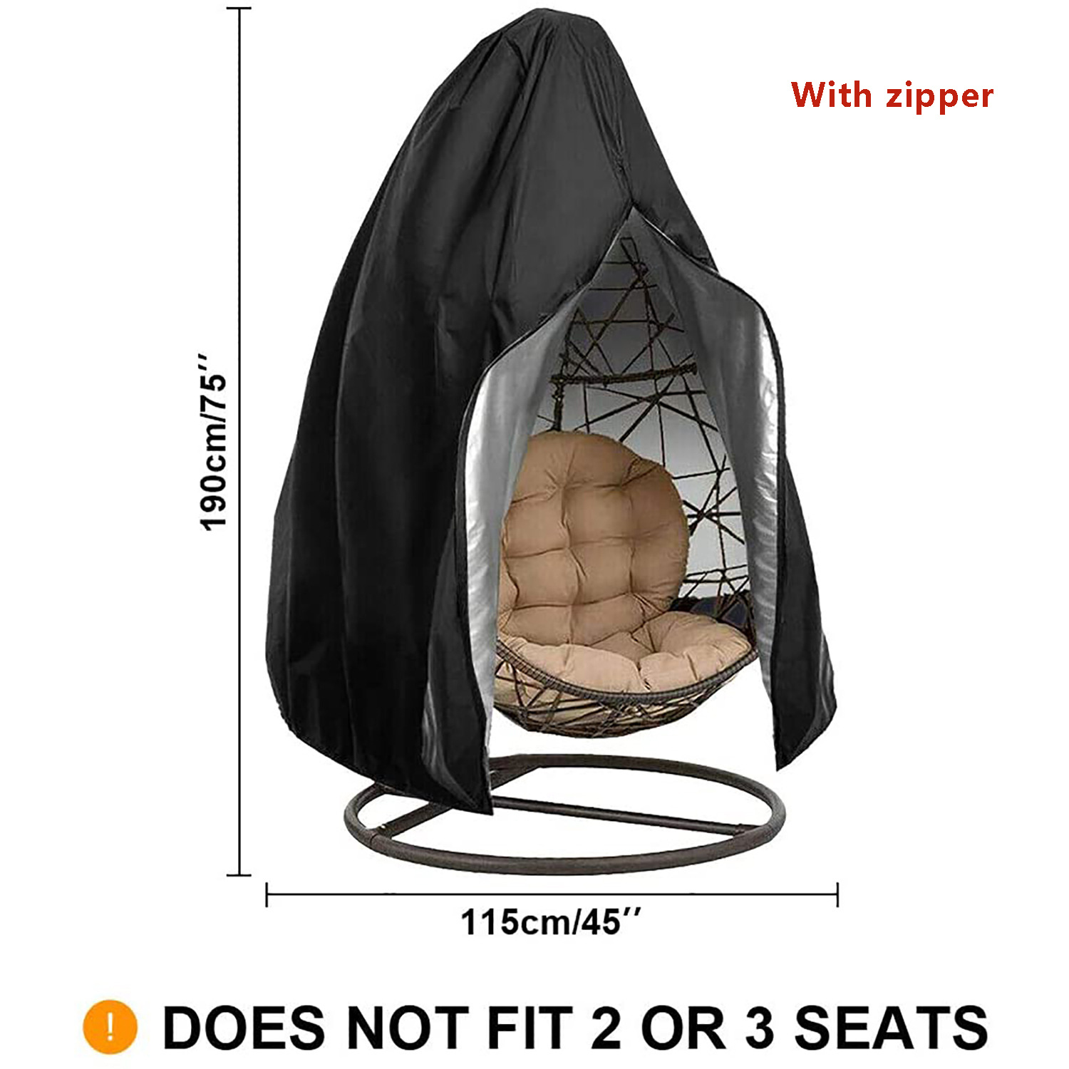 1 Piece Hanging Egg Chair Swin - Outdoor Furniture Upholstery 评论和价格