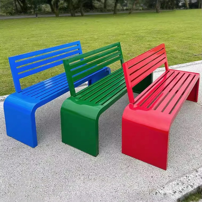 Colorful Modern Outdoor Metal  - Garden Bench Metal 评论和价格