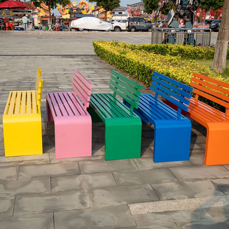 Colorful Modern Outdoor Metal  - Garden Bench Metal 评论和价格