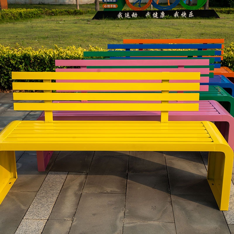 Colorful Modern Outdoor Metal  - Garden Bench Metal 评论和价格