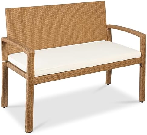 Outdoor Bench 2-Person Wicker  - Outdoor Furniture Bench 评论和价格