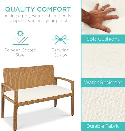 Outdoor Bench 2-Person Wicker  - Outdoor Furniture Bench 评论和价格