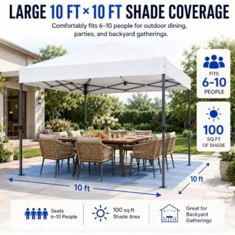 10x10 Pop Up Canopy Tent 1-But - Gazebo Pop Up 评论和价格