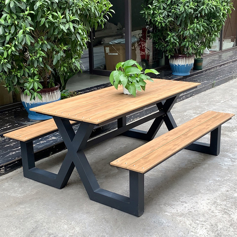Outdoor Waterproof Solid Wood  - Garden Bench Metal 评论和价格