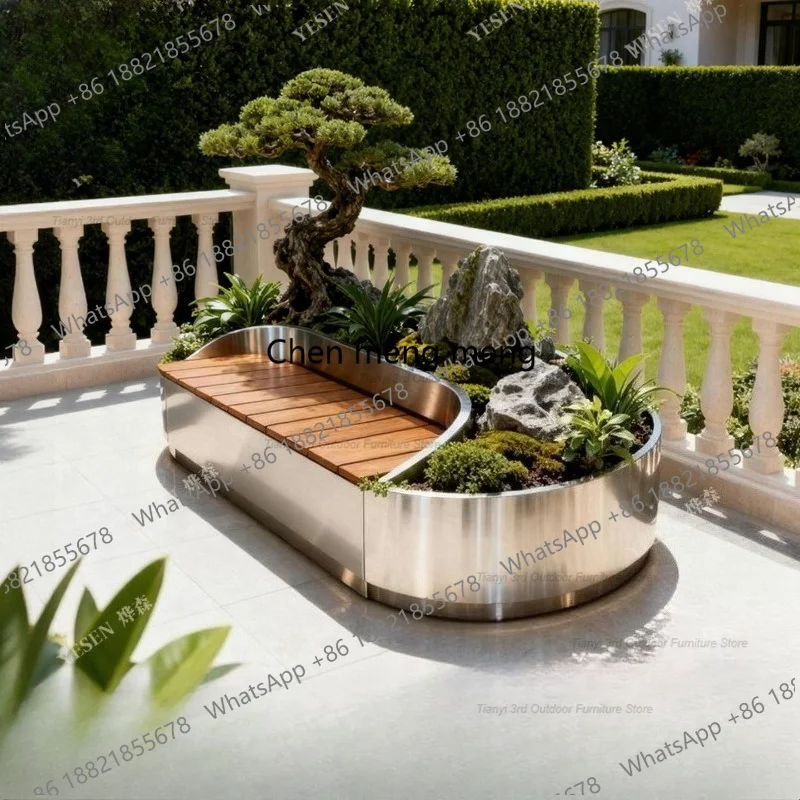 D80 Stainless Steel Flower Box - Outdoor Furniture Bench 评论和价格