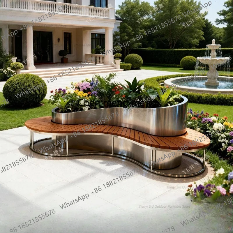 D80 Stainless Steel Flower Box - Outdoor Furniture Bench 评论和价格