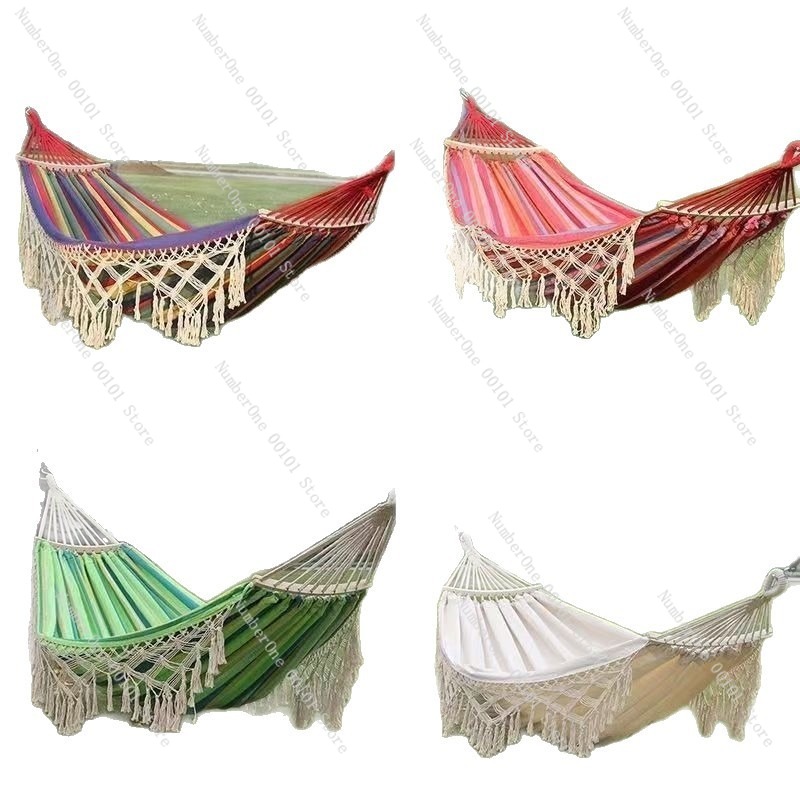 Canvas Double Hammock with Tas - Garden Swing Chair 评论和价格