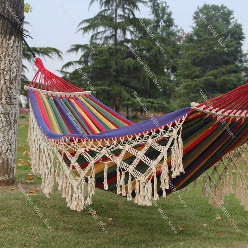 Canvas Double Hammock with Tas - Garden Swing Chair 评论和价格