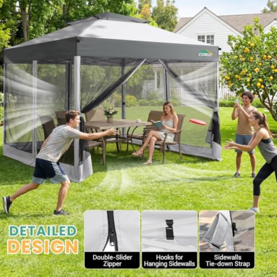 Pop Up Gazebo with Mesh Nettin - Gazebo Pop Up 评论和价格
