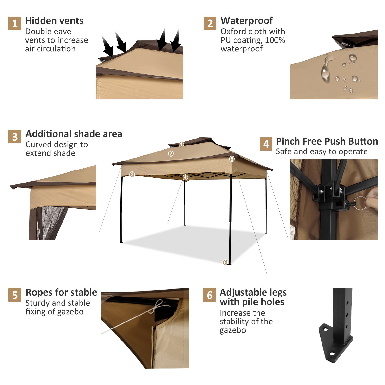 12x12FT Pop Up Gazebos On Clea - Gazebo Pop Up 评论和价格