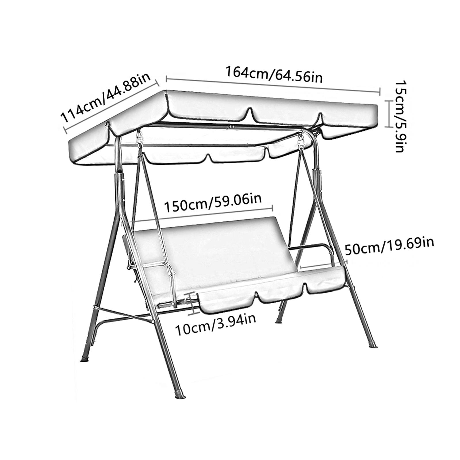 Patio Swing Canopy Rainproof w - Outdoor Furniture Upholstery 评论和价格