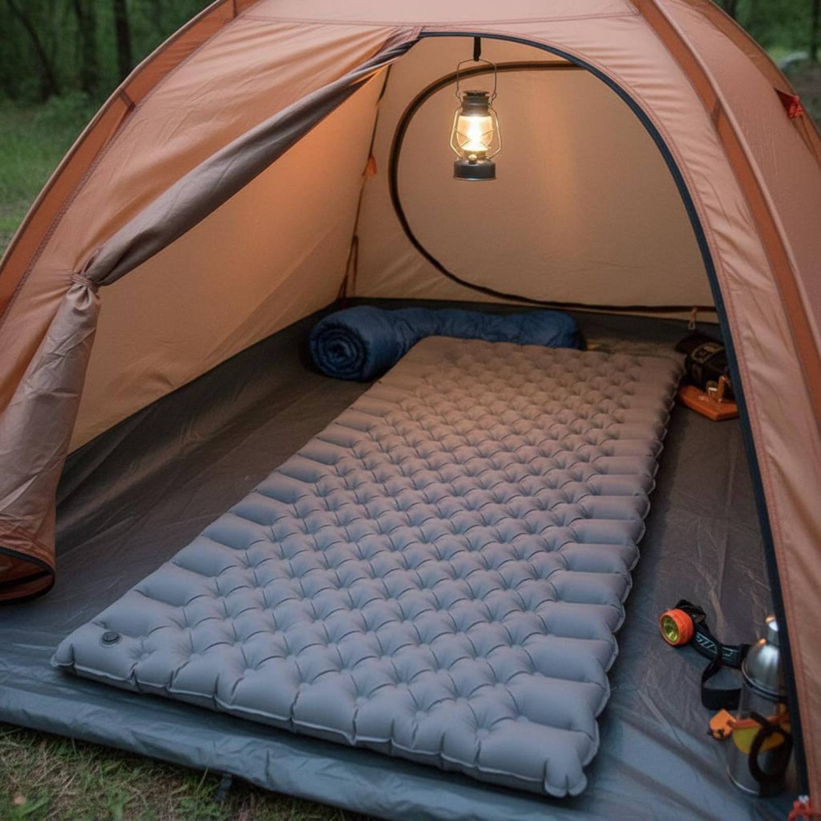 Inflatable Camping Mat Nylon T - Outdoor Rug Waterproof 评论和价格