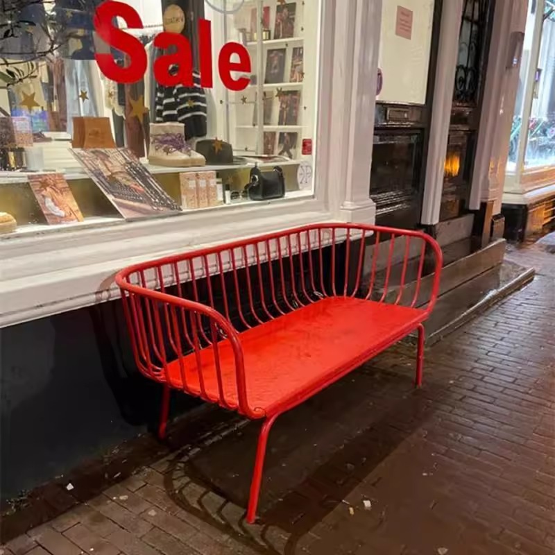 Red outdoor light luxury wroug - Garden Bench Metal 评论和价格