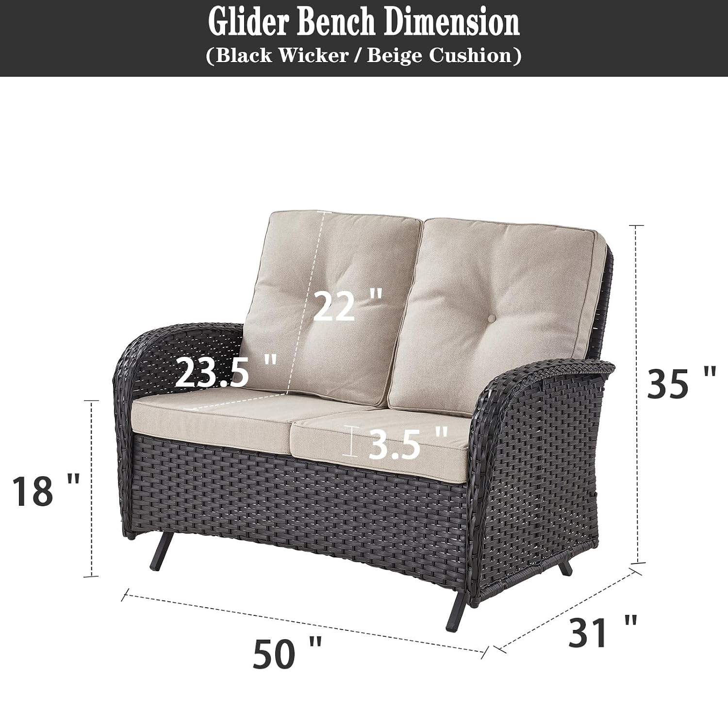 Outdoor Glider Bench Patio Lov - Outdoor Furniture Bench 评论和价格