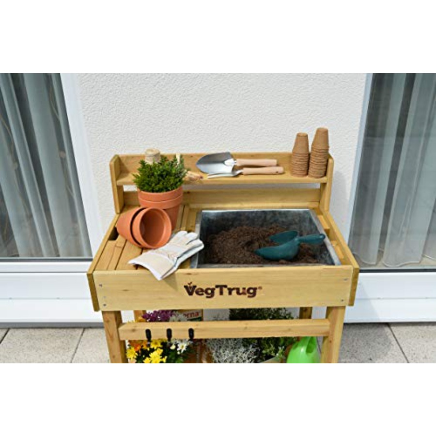 Deluxe Cedar Potting Bench, Na - Garden Bench Metal 评论和价格