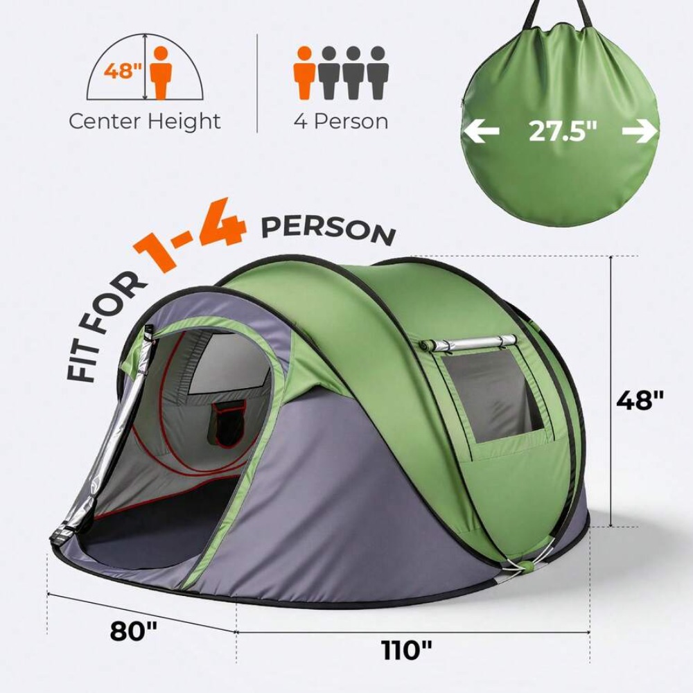 4 Person Pop Up Camping Tent I - Gazebo Pop Up 评论和价格