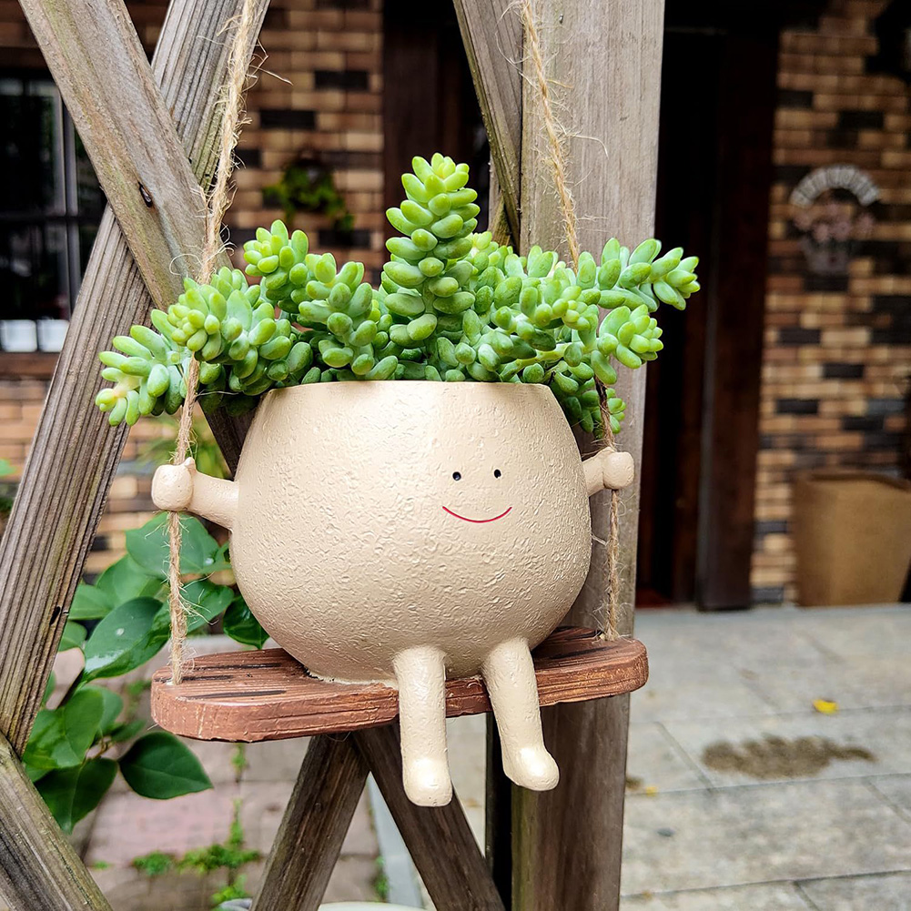 Chair Smile Face Planter Resin - Garden Swing Chair 评论和价格