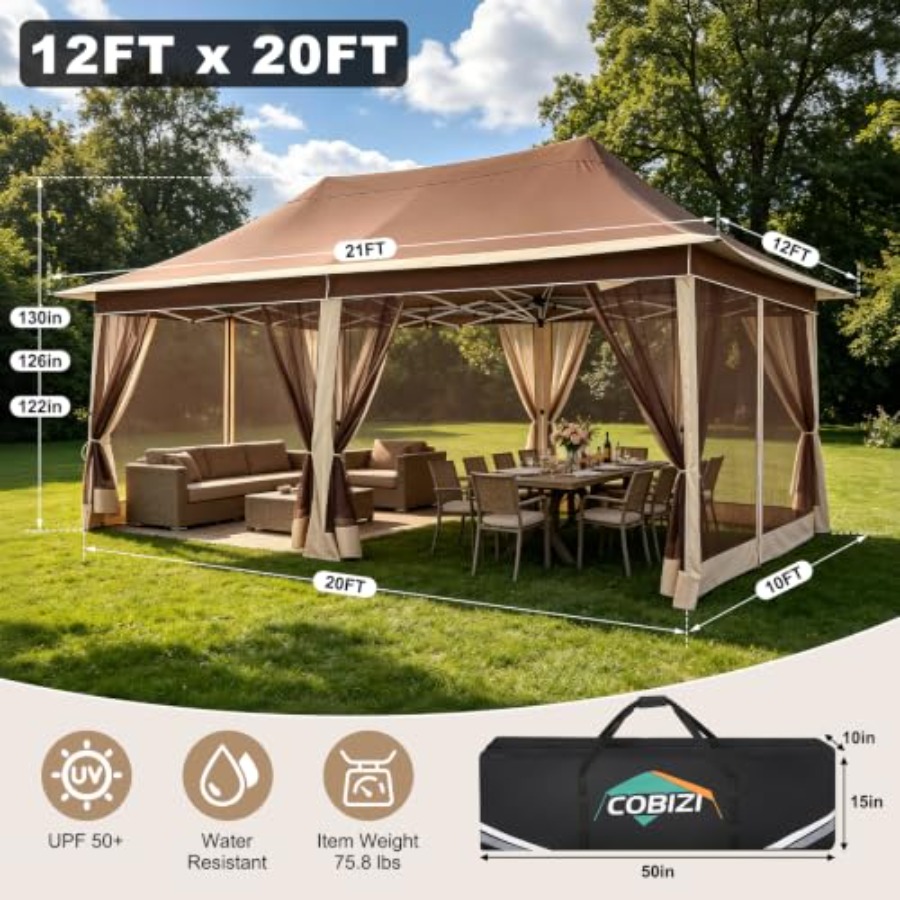 12x20 Pop Up Gazebo on Clearan - Gazebo Pop Up 评论和价格