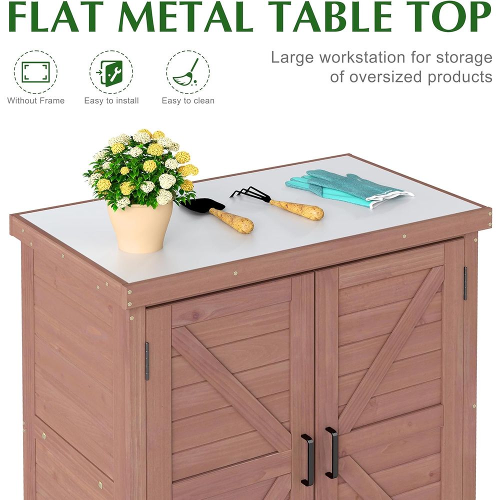 Outdoor Storage Cabinet & Pott - Outdoor Furniture Bench 评论和价格