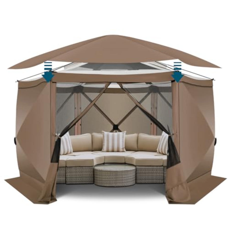 Feet Pop Up Canopy Tent, Scree - Gazebo Pop Up 评论和价格