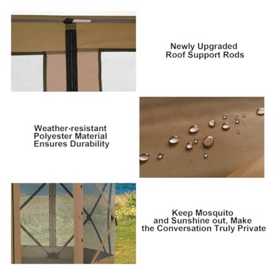Feet Pop Up Canopy Tent, Scree - Gazebo Pop Up 评论和价格