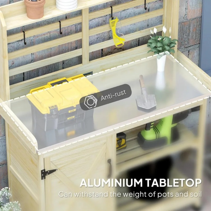 Garden Workstation with Storag - Garden Bench Metal 评论和价格