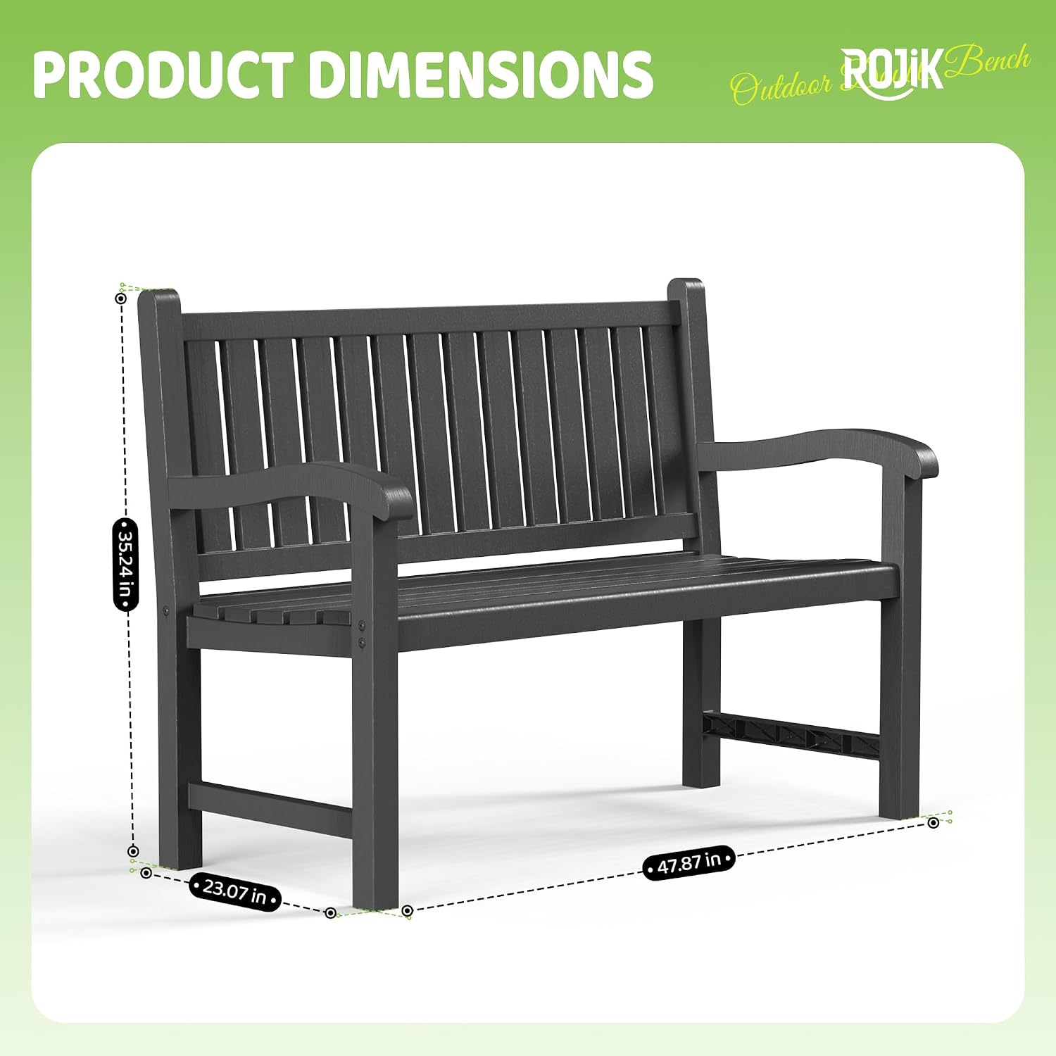 Outdoor Bench 2-Person Resin P - Outdoor Furniture Bench 评论和价格